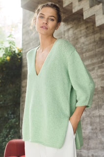 pull léger vert d'eau